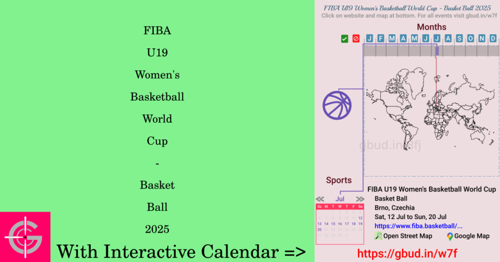 Sport event in 2025, FIBA U19 Women's Basketball World Cup - Basket Ball 2025