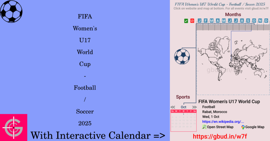 Sport event in 2025, FIFA Women's U17 World Cup - Football / Soccer 2025