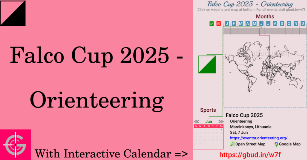 Sport event in 2025, Falco Cup 2025 - Orienteering