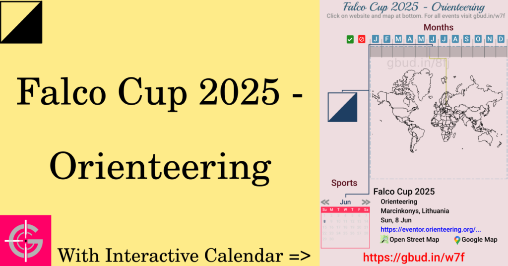 Sport event in 2025, Falco Cup 2025 - Orienteering