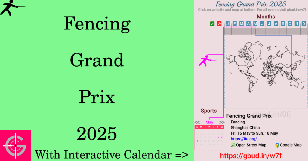 Sport event in 2025, Fencing Grand Prix 2025