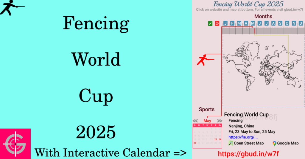 Sport event in 2025, Fencing World Cup 2025