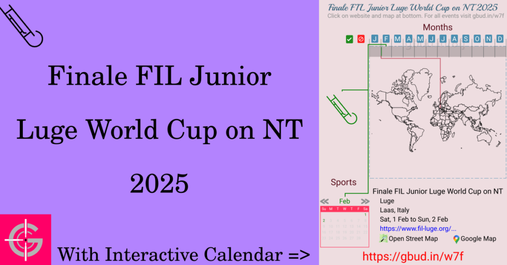 Sport event in 2025, Finale FIL Junior Luge World Cup on NT 2025