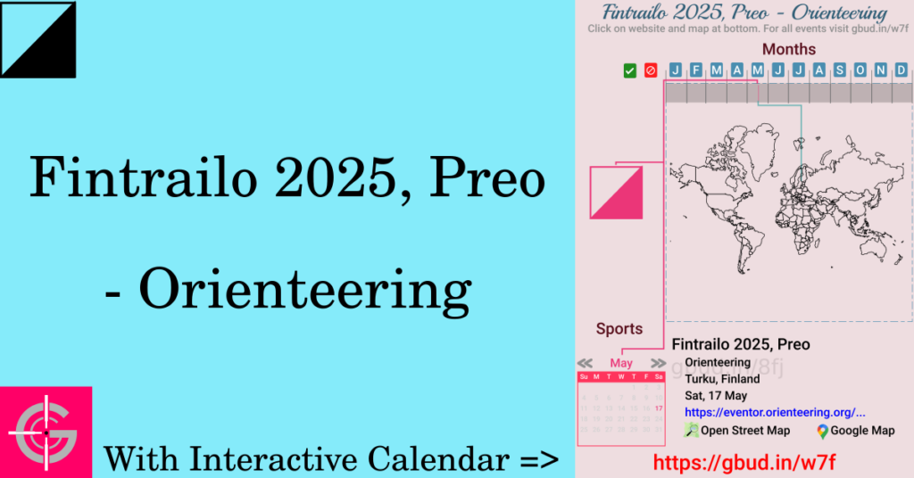 Sport event in 2025, Fintrailo 2025, Preo - Orienteering