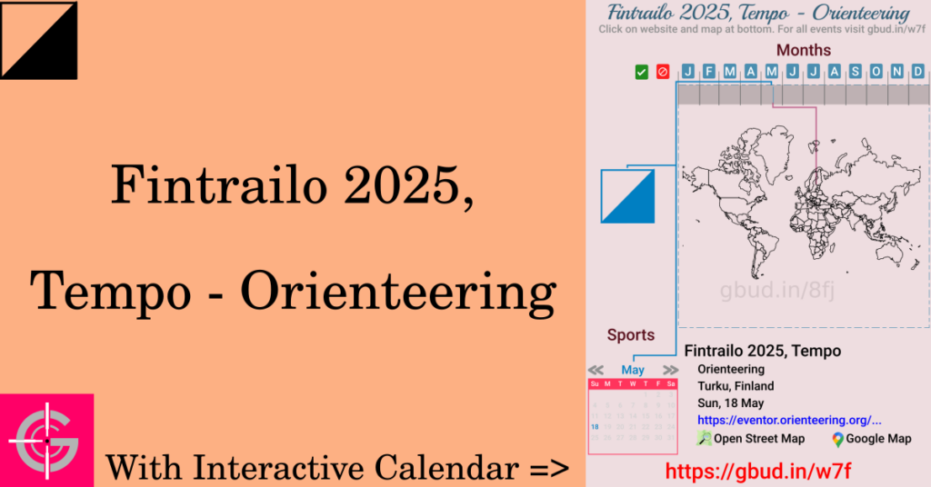 Sport event in 2025, Fintrailo 2025, Tempo - Orienteering