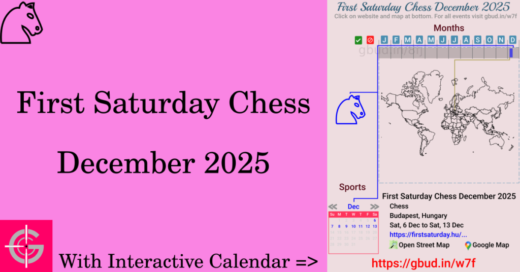 Sport event in 2025, First Saturday Chess December 2025