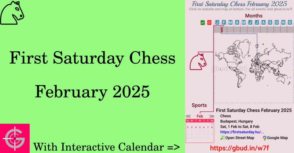 Sport event in 2025, First Saturday Chess February 2025