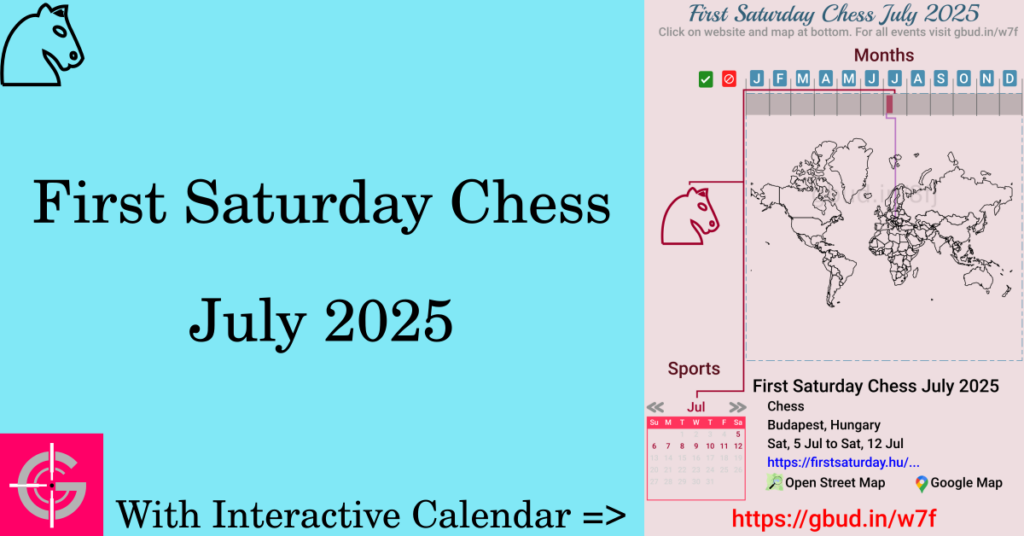 Sport event in 2025, First Saturday Chess July 2025