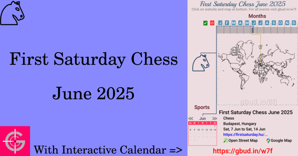 Sport event in 2025, First Saturday Chess June 2025