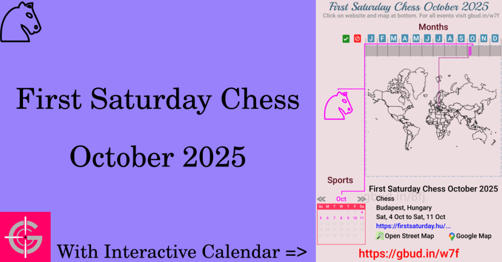 Sport event in 2025, First Saturday Chess October 2025