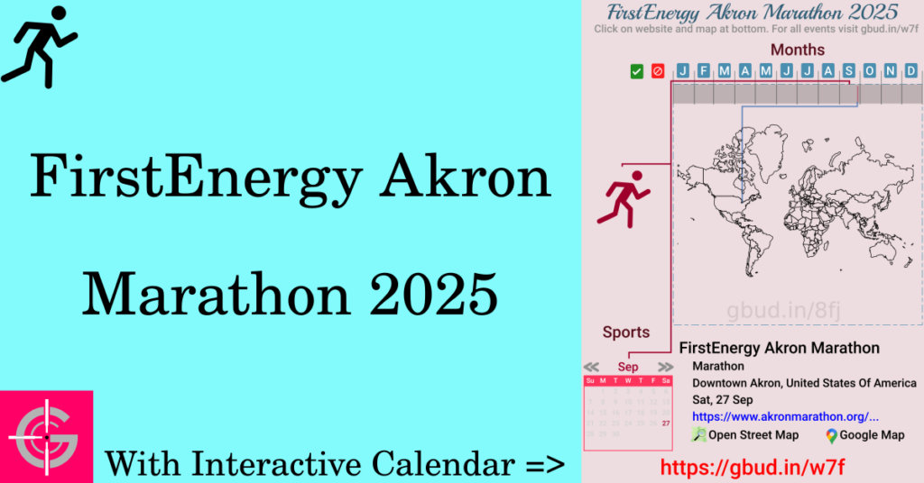 Sport event in 2025, FirstEnergy Akron Marathon 2025