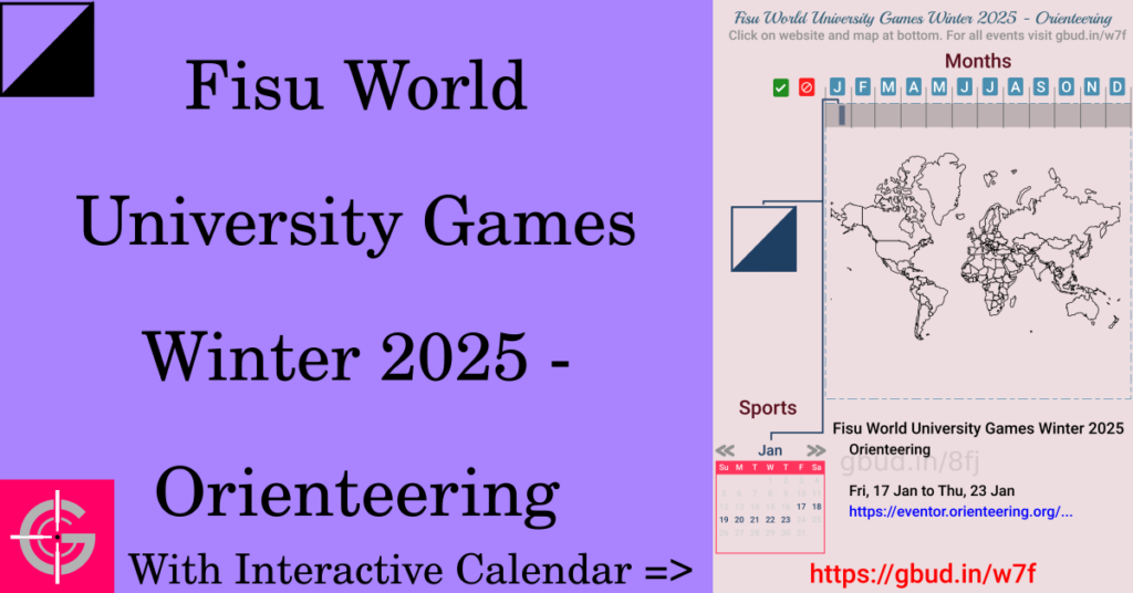 Sport event in 2025, Fisu World University Games Winter 2025 - Orienteering