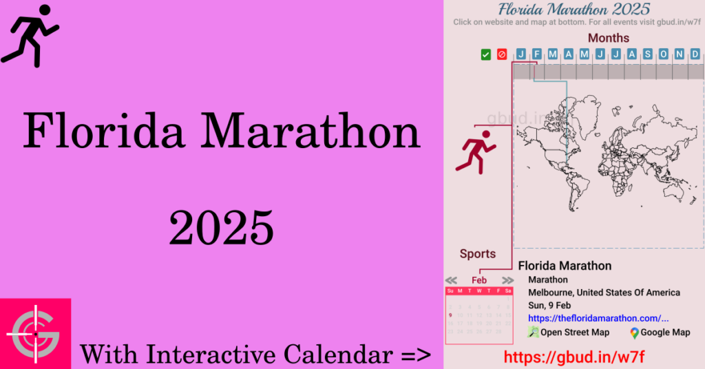 Sport event in 2025, Florida Marathon 2025