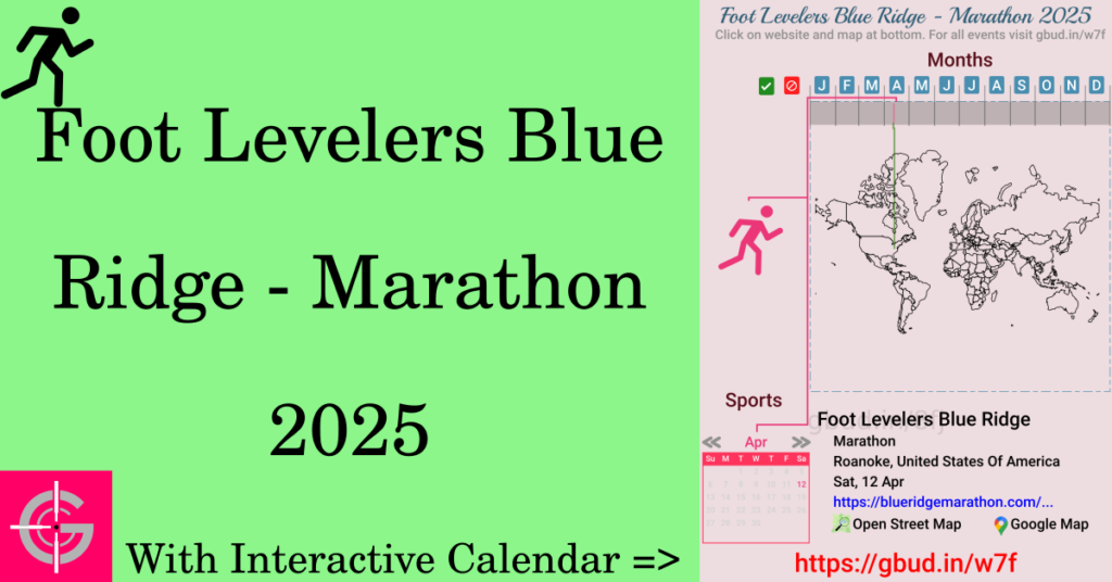 Sport event in 2025, Foot Levelers Blue Ridge - Marathon 2025