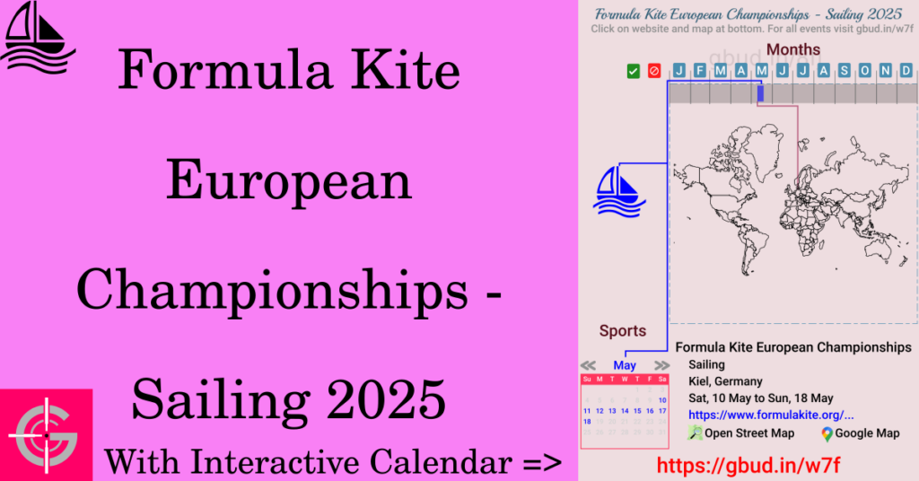 Sport event in 2025, Formula Kite European Championships - Sailing 2025