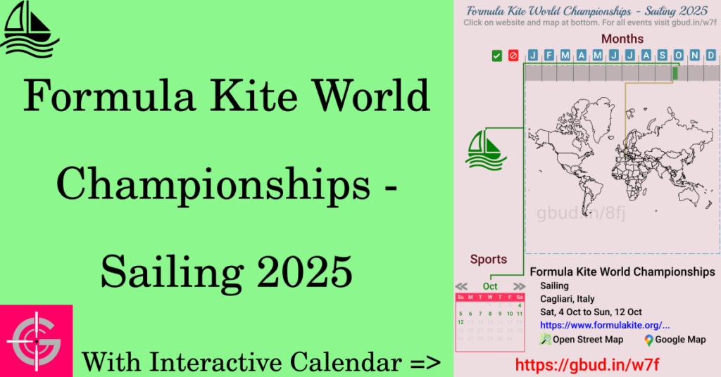 Sport event in 2025, Formula Kite World Championships - Sailing 2025