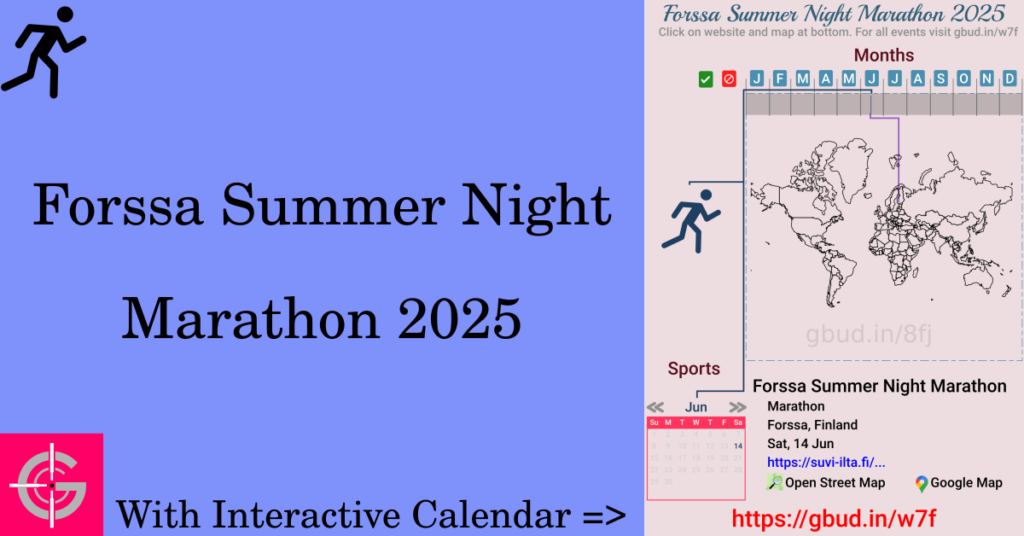 Sport event in 2025, Forssa Summer Night Marathon 2025