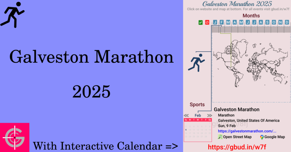 Sport event in 2025, Galveston Marathon 2025