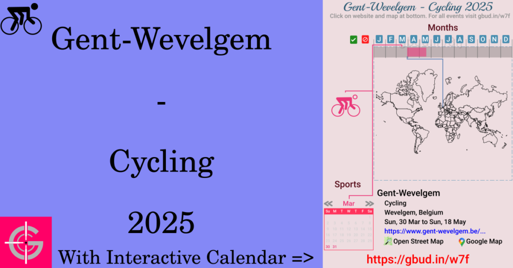 Sport event in 2025, Gent-Wevelgem - Cycling 2025