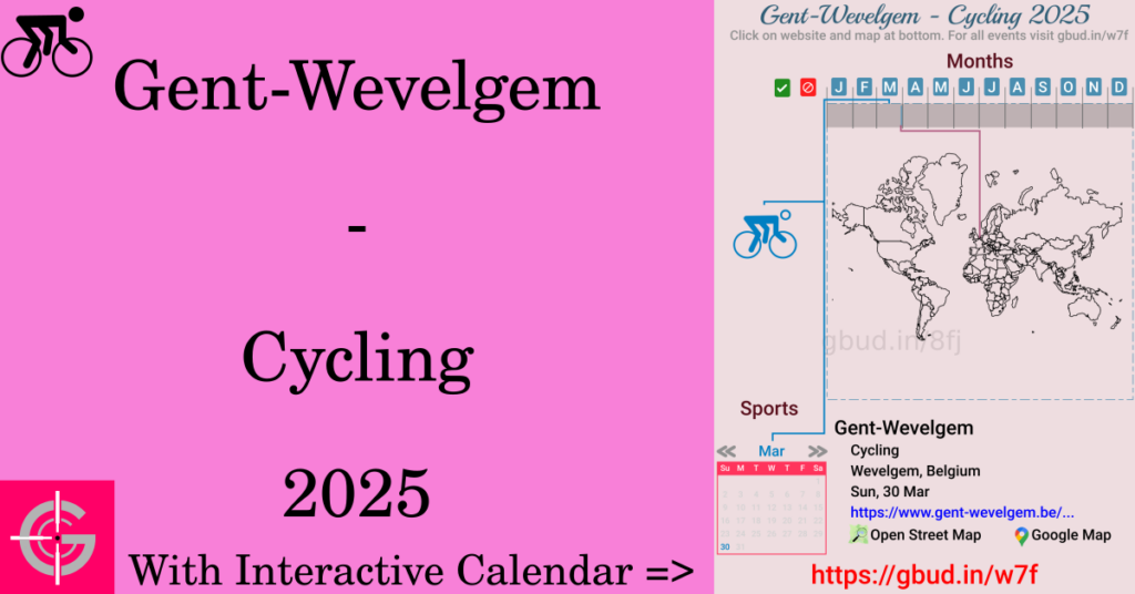 Sport event in 2025, Gent-Wevelgem - Cycling 2025