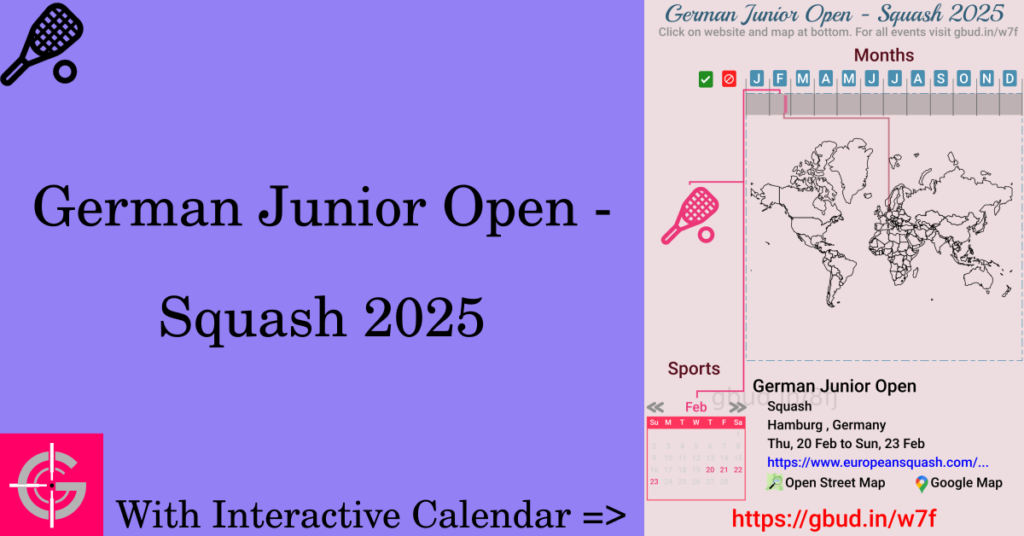 Sport event in 2025, German Junior Open - Squash 2025