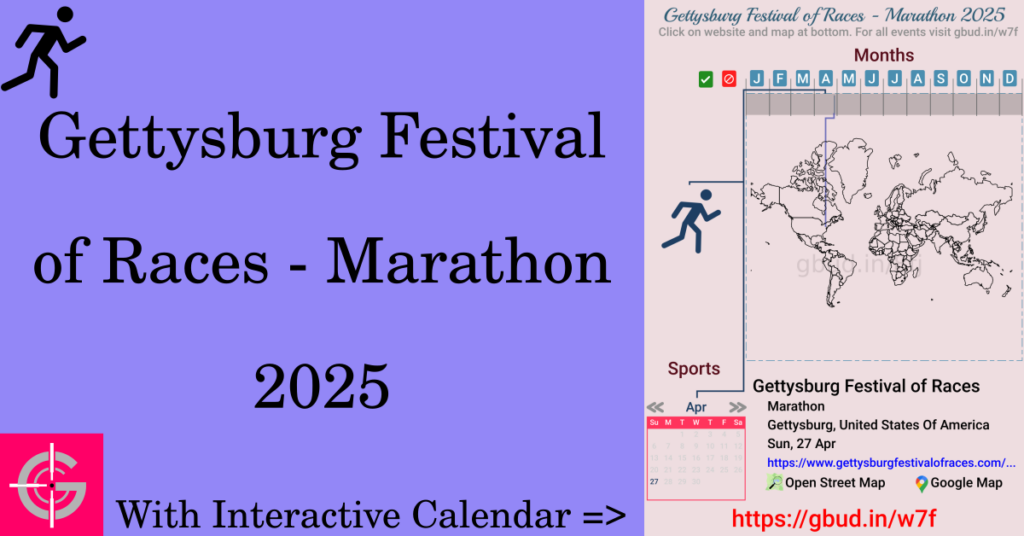 Sport event in 2025, Gettysburg Festival of Races - Marathon 2025