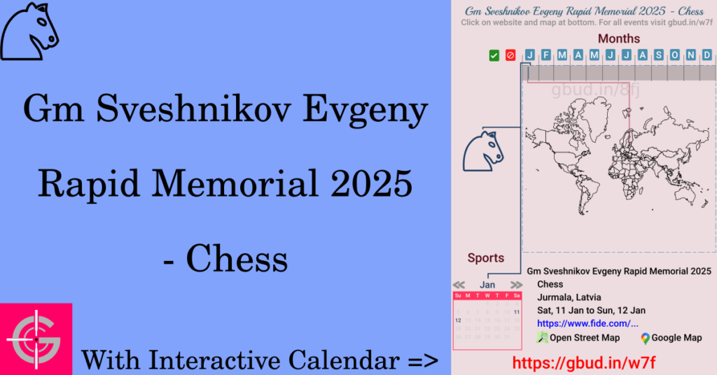 Sport event in 2025, Gm Sveshnikov Evgeny Rapid Memorial 2025 - Chess