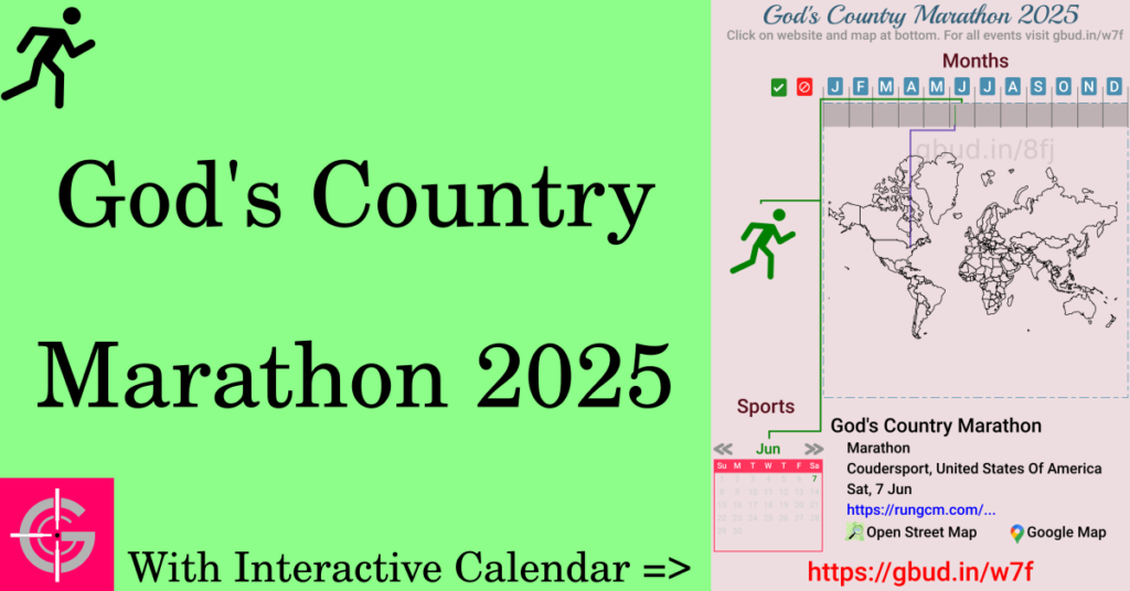 Sport event in 2025, God's Country Marathon 2025