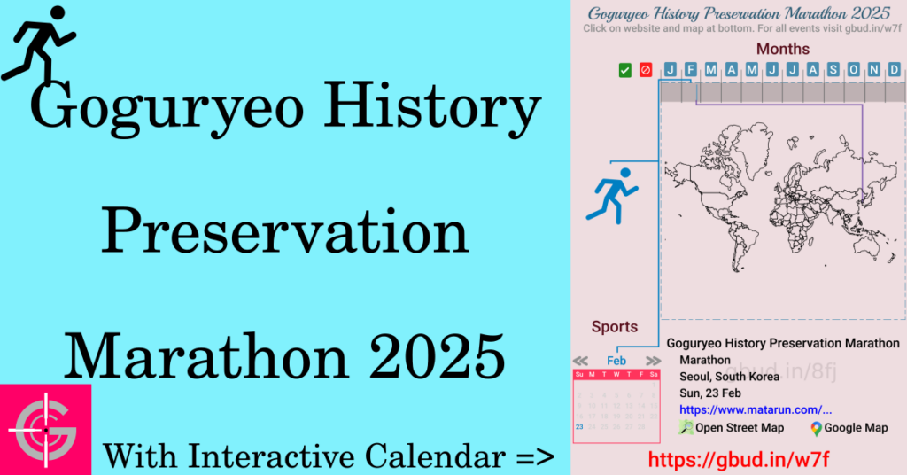 Sport event in 2025, Goguryeo History Preservation Marathon 2025