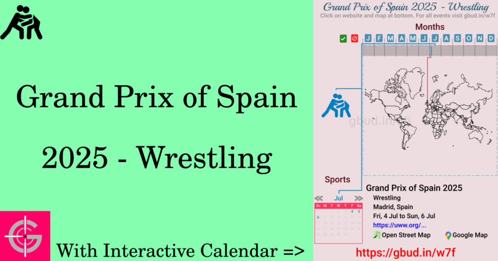 Sport event in 2025, Grand Prix of Spain 2025 - Wrestling