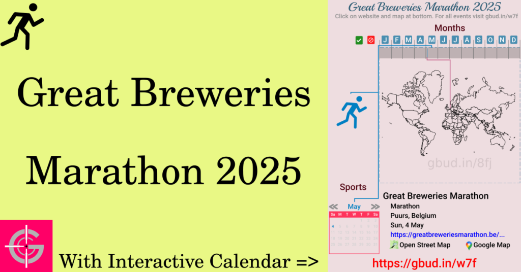 Sport event in 2025, Great Breweries Marathon 2025