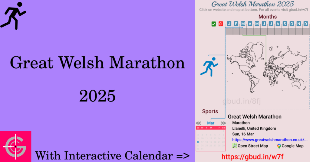 Sport event in 2025, Great Welsh Marathon 2025