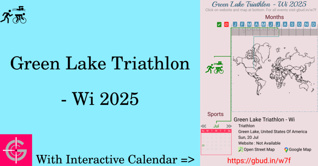 Sport event in 2025, Green Lake Triathlon - Wi 2025