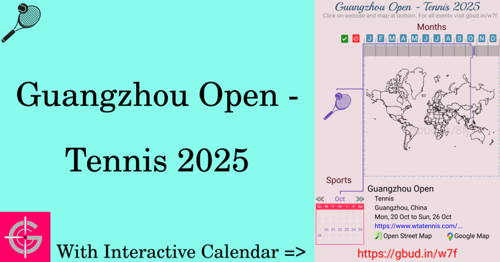 Sport event in 2025, Guangzhou Open - Tennis 2025