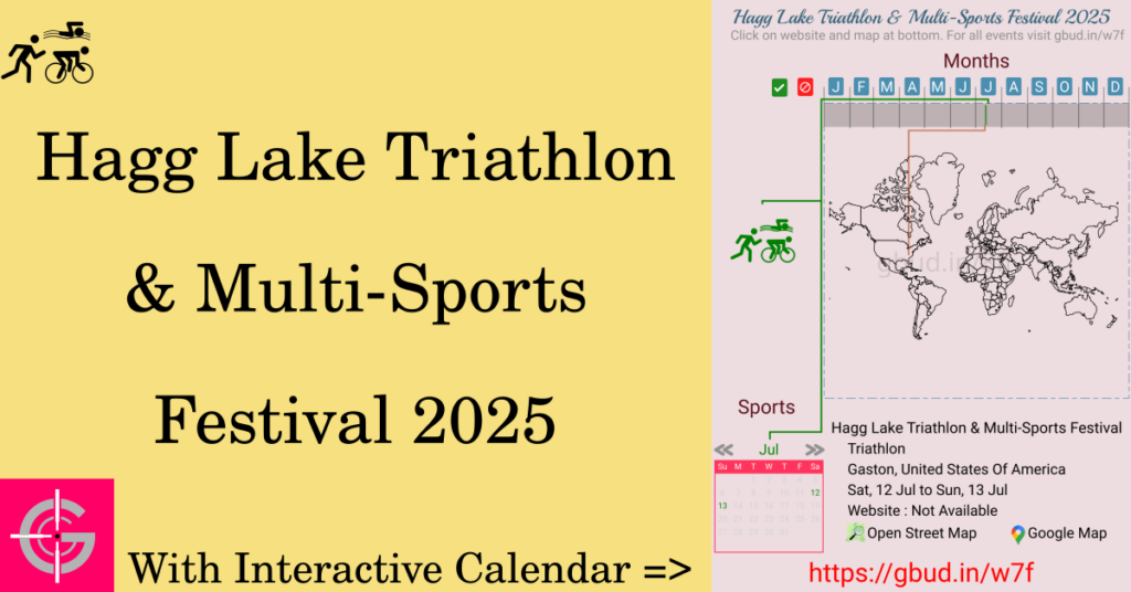 Sport event in 2025, Hagg Lake Triathlon & Multi-Sports Festival 2025