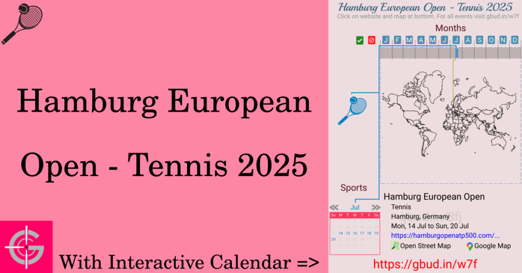 Sport event in 2025, Hamburg European Open - Tennis 2025