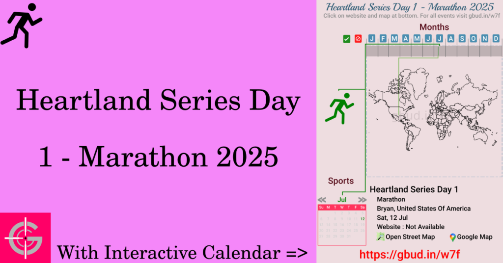 Sport event in 2025, Heartland Series Day 1 - Marathon 2025