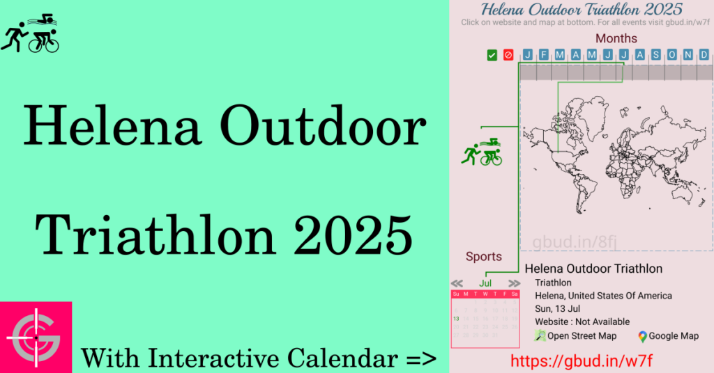 Sport event in 2025, Helena Outdoor Triathlon 2025