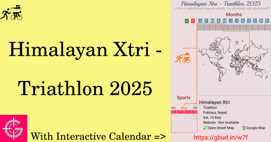 Sport event in 2025, Himalayan Xtri - Triathlon 2025