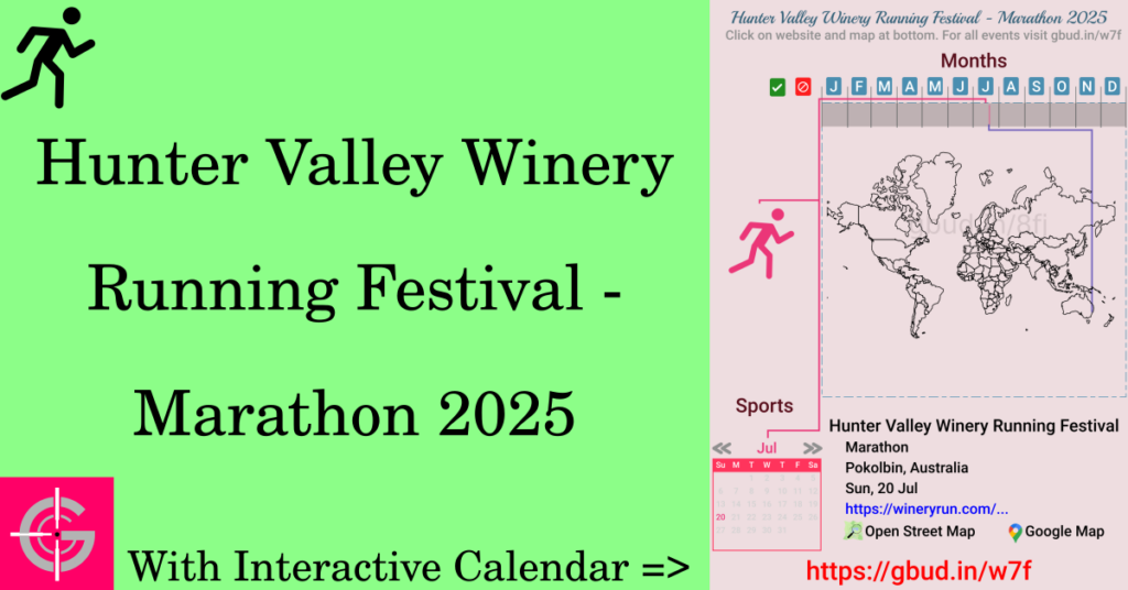 Sport event in 2025, Hunter Valley Winery Running Festival - Marathon 2025