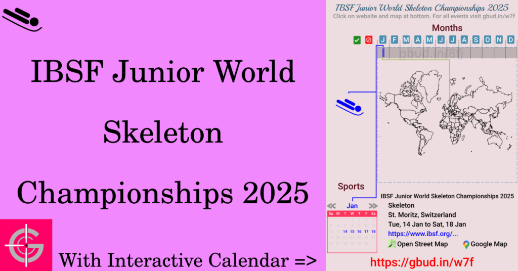 Sport event in 2025, IBSF Junior World Skeleton Championships 2025