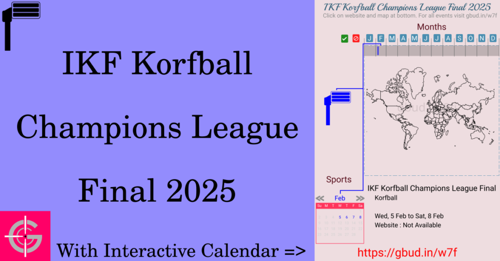 Sport event in 2025, IKF Korfball Champions League Final 2025