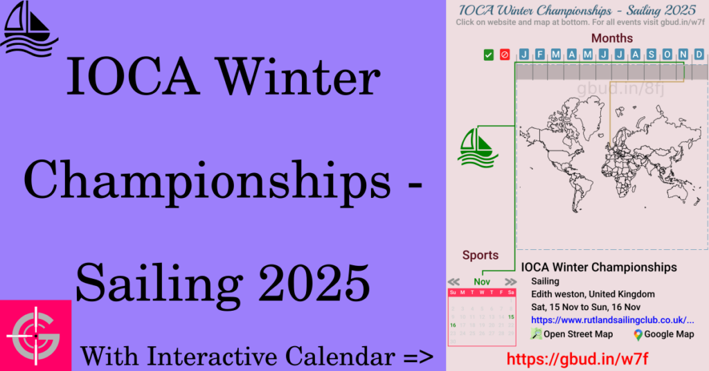 Sport event in 2025, IOCA Winter Championships - Sailing 2025