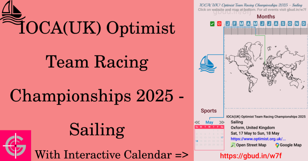 Sport event in 2025, IOCA(UK) Optimist Team Racing Championships 2025 - Sailing