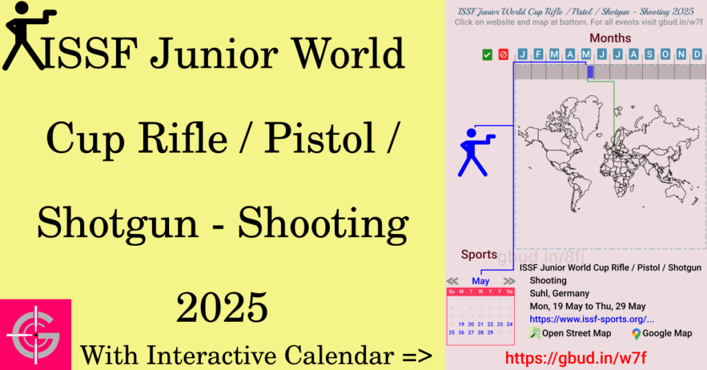 Sport event in 2025, ISSF Junior World Cup Rifle / Pistol / Shotgun - Shooting 2025