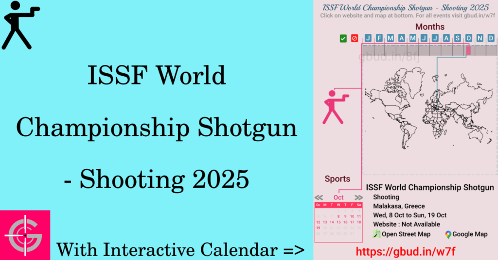 Sport event in 2025, ISSF World Championship Shotgun - Shooting 2025