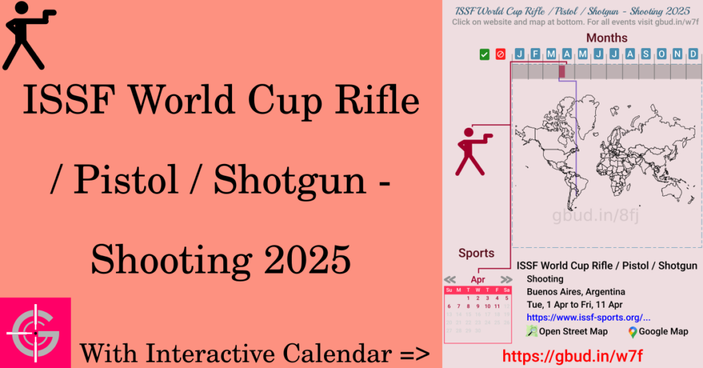 Sport event in 2025, ISSF World Cup Rifle / Pistol / Shotgun - Shooting 2025