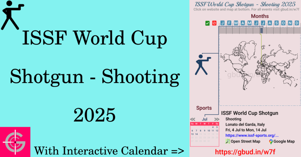 Sport event in 2025, ISSF World Cup Shotgun - Shooting 2025