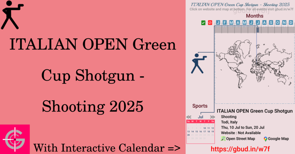 Sport event in 2025, ITALIAN OPEN Green Cup Shotgun - Shooting 2025