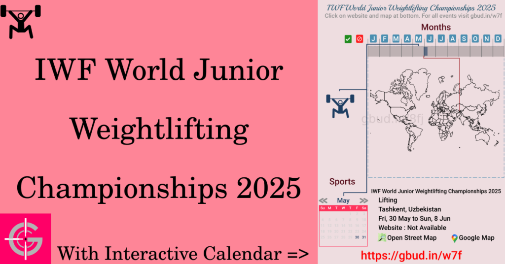 Sport event in 2025, IWF World Junior Weightlifting Championships 2025